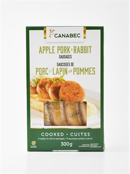 Canabec Apple pork and rabbit sausages